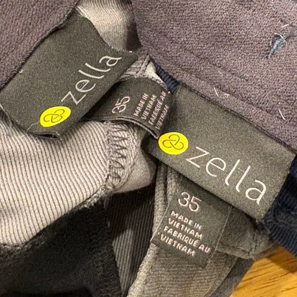 Zella LOT OF TWO Mens Performance Pants Size 35X31 Grey Navy Blue Slacks Stretch - Picture 8 of 8